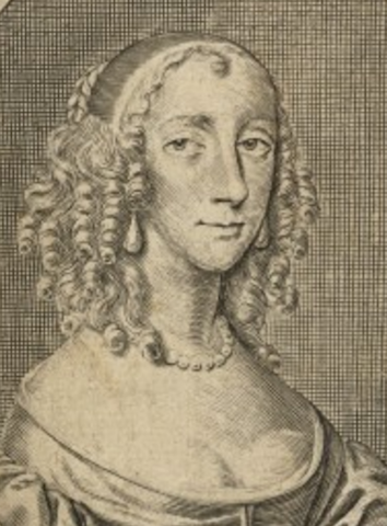 engraving of a well-coiffed woman