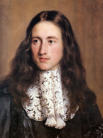 painting of man with long, luscious hair